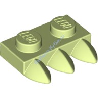 Деталь Лего Пластина 1 х 2 С 3 Зубами Цвет Фисташковый