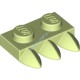 Деталь Лего Пластина 1 х 2 С 3 Зубами Цвет Фисташковый