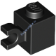 Деталь Лего Кубик Модифицированный 1 х 1 С Горизонтальной Защелкой Цвет Черный