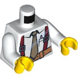 Деталь Лего Торс С Рисунком Цвет Белый