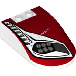 Деталь Лего Лобовое Стекло С Рисунком 6 х 4 х 1 Изогнутое Цвет Прозрачный