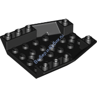 Деталь Лего Клин 6 х 6 Тройной Обратный Цвет Черный