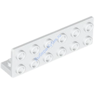 Деталь Лего Кронштейн 1 х 6- 2 х 6 Перевернутый Цвет Белый