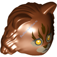 Деталь Лего Маска С Рисунком Цвет Коричневый