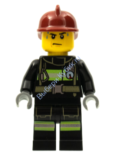 Минифигурка Лего Сити - Пожарный cty0351