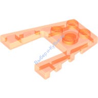 Деталь Лего Пластина Клин 4 х 4 Цвет Прозрачно-Неоново-Оранжевый