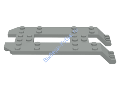 Деталь Лего  База прицепа 6 x 12 x 1 1/3 Цвет Светло-Серый (устаревш)