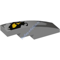 Деталь Лего Скос изогнутый 4 x 1 с рисунком глаза дракона левый Цвет Светло-Серый