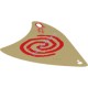 Деталь Лего Парус Треугольный С Красным Спиральным Узором Ткань Цвет Песочный