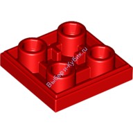 Деталь Лего Плитка Модифицированная 2 х 2 Перевернутая Цвет Красный