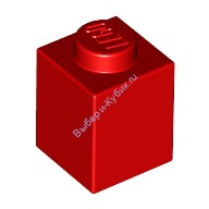 Деталь Лего Кубик 1 х 1 Цвет Красный