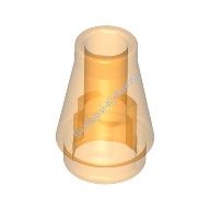 Деталь Лего Конус 1 х 1 С Верхним Пазом Цвет Прозрачно-Оранжевый