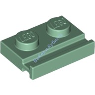 Деталь Лего Пластина 1 х 2 С Дверной Рельсой Цвет Песочно-Зеленый