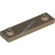Деталь Лего Пластина 1 х 4 С 2 Штырьками И Желобком Цвет Темно-Песочный