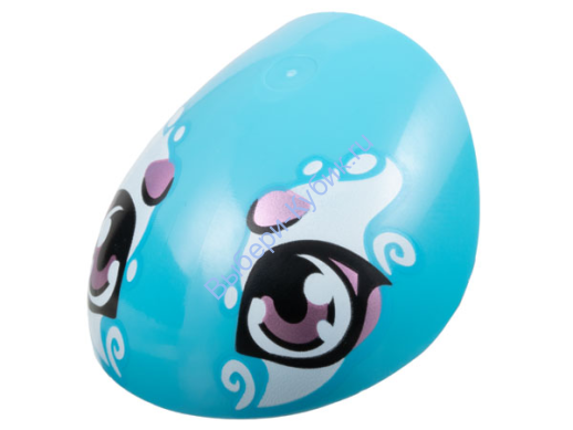 Деталь Лего Большая Броня С Рисунком Голова Черепахи Цвет Умеренно-Лазурный