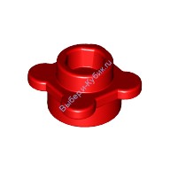 Деталь Лего Пластина Круглая 1 х 1 С Лепестками (4 Лепестка) Цвет Красный