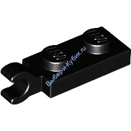 Деталь Лего Пластина 1 х 2 С Горизонтальной Защелкой На Конце Цвет Черный