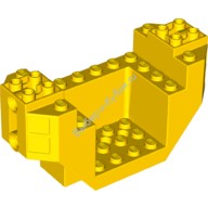 Деталь Лего Кабина 4 x 10 x 4 с 3 отверстиями на дне и 2 отверстиями по бокам Цвет Желтый