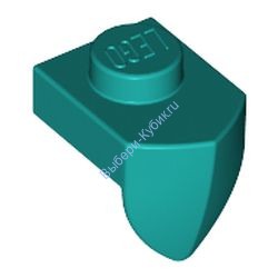 Деталь Лего Пластина 1 х 1 С Вертикальным Зубом Цвет Темно-Бирюзовый