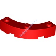 Деталь Лего Кубик Круглый Угол 4 х 4 С Тремя Шляпками Цвет Красный