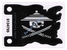 Деталь Лего Пластиковый Флаг 7 х 5 С Рисунком Цвет Черный