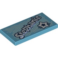 Деталь Лего Плитка 2 х 4 с Стефани Цвет Умеренно-Лазурный