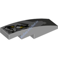 Деталь Лего Скос изогнутый 4 x 1 с рисунком глаза дракона правый Цвет Светло-Серый