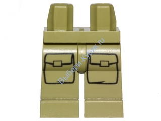 Деталь Лего Ноги С Рисунком Цвет Оливковый Зеленый
