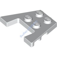 Деталь Лего Пластина Клин 3 х 4 С Зазубринами Цвет Белый