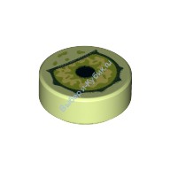 Деталь Лего Плитка Круглая 1 х 1 С Рисунком Цвет Фисташковый