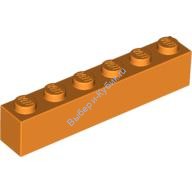 Деталь Лего Кубик 1 х 6 Цвет Оранжевый