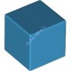 Деталь Лего Голова Минифигурки Кубическая Цвет Темно-Лазурный