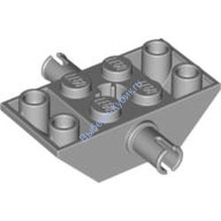 Деталь Лего Скос Перевернутый 45 4 х 2 Двойной С Пинами Цвет Светло-Серый