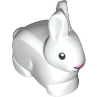 Деталь Лего Заяц / Кролик Цвет Белый