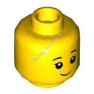 Деталь Лего Голова Минифигурки Женская Двусторонняя Цвет Желтый