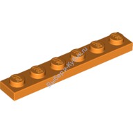 Деталь Лего Пластина 1 х 6 Цвет Оранжевый