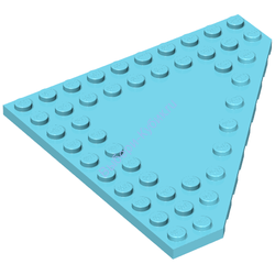 Деталь Лего Пластина Клин 10 х 10 Обрезанный Угол Без Штырьков В Центре Цвет Умеренно-Лазурный