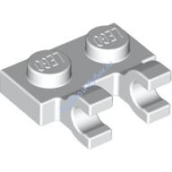 Деталь Лего Пластина 1 х 2 С Горизонтальными Защелками Цвет Белый