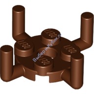 Деталь Лего Пластина Круглая 2 х 2 С Пин Отверстием И Четырьмя Штырями Цвет Коричневый