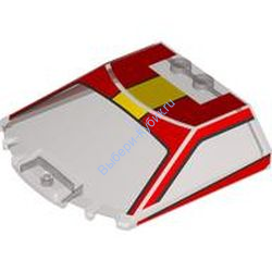 Деталь Лего Лобовое Стекло 6 x 6 x 1 1/3 С Рисунком Цвет Прозрачно-Коричневый