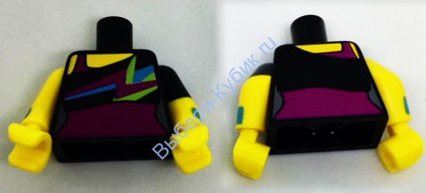 Деталь Лего Торс С Рисунком Цвет Черный