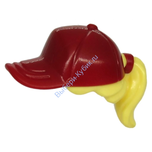 Деталь Лего Волосы Хвост С Бейсболкой Цвет {Коричневый, Ярко-Светло-Желтый хвост}