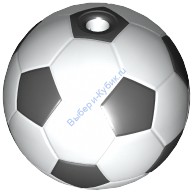 Деталь Лего Футбольный Мяч С Стандартным Рисунком Цвет Белый