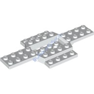 Деталь Лего База Т/С 6 х 12 С 4 х 2 Выдавленным Центром 4 х 2 С Гладким Низом Цвет Белый