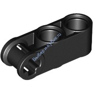 Деталь Лего Техник Коннектор Перпендикулярный 3L С Двумя Пин-Отверстиями Цвет Черный