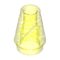 Деталь Лего Конус 1 х 1 С Верхним Пазом Цвет Блестящий Прозрачно-Неоново-Зеленый