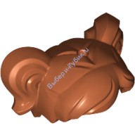 Деталь Лего Волосы Девочки С Двумя Хвостиками Цвет Темно-Оранжевый