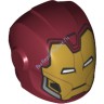 Деталь Лего Шлем Железного Человека Цвет Темно-Красный
