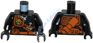 Деталь ЛегоТорс С Рисунком Цвет Черный