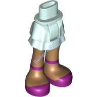 Деталь Лего Мини Долл Ноги С Рисунком Цвет Светлая Аква